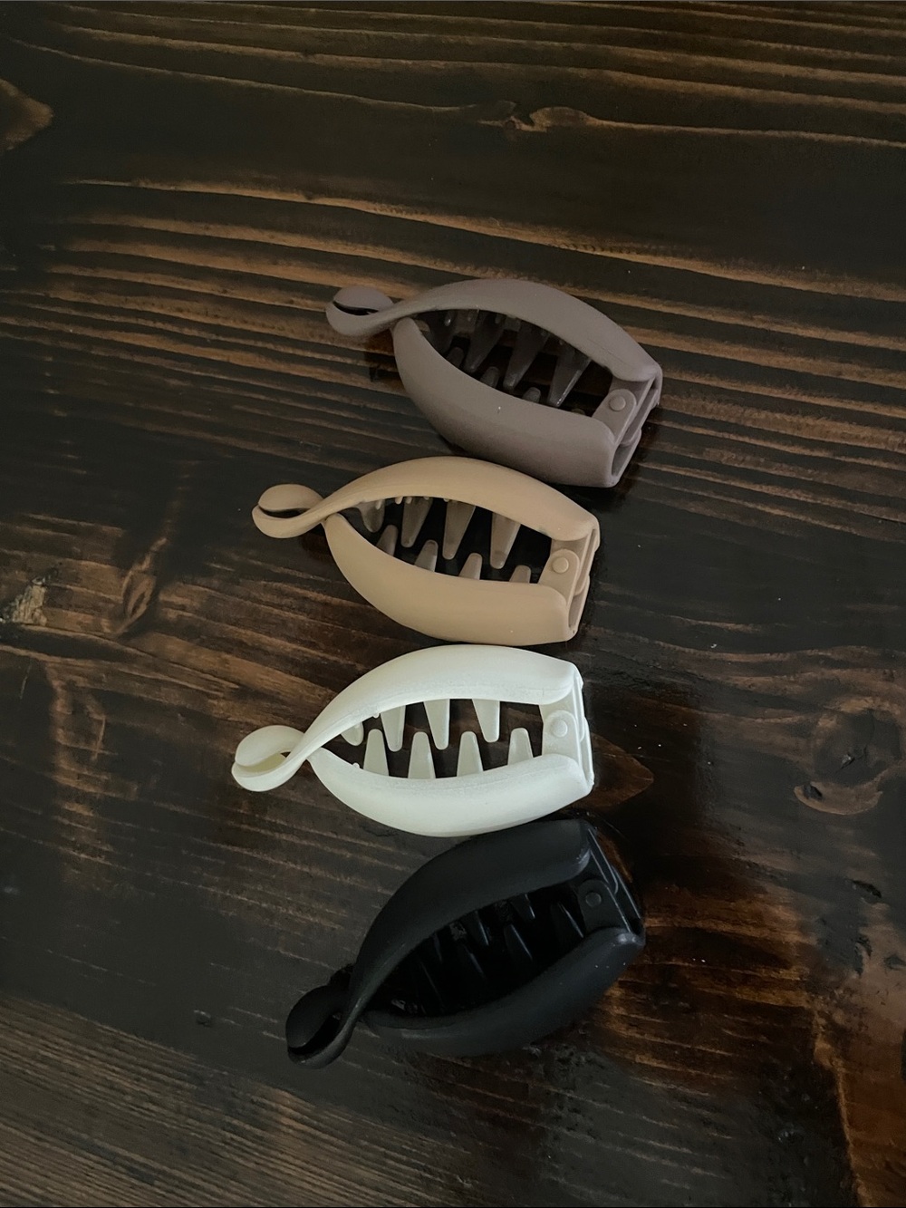Neutral Tones Hair Claw Clips - 4 Pack small mini banana clips
